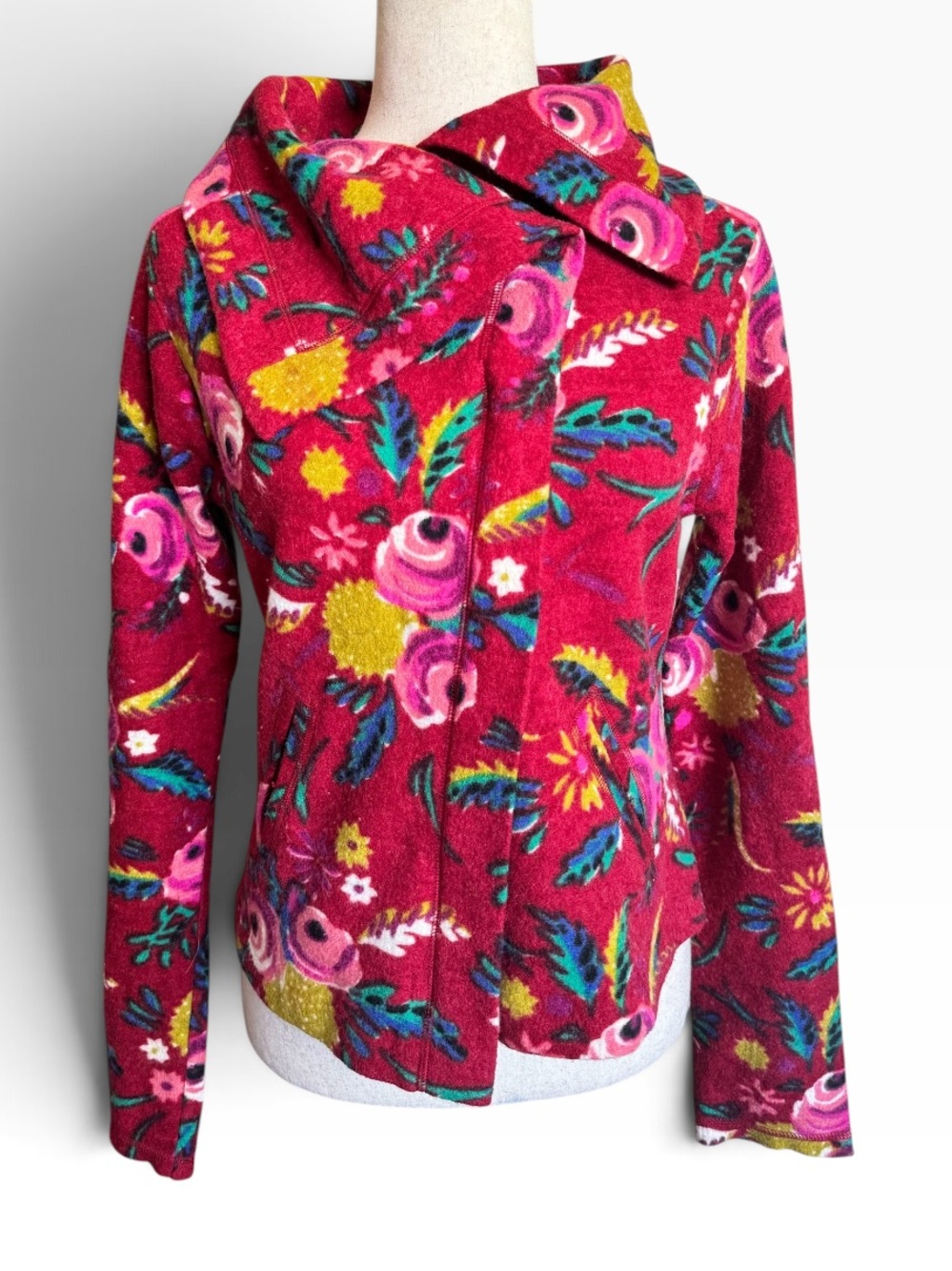 Anthropologie Sparrow Vinrant Floral Wide Collar Wool Jacket